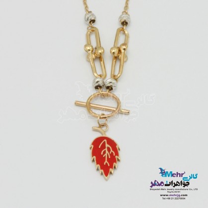 گردنبند طلا - طرح برگ-MM2116